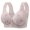 Gray, variant on Front Closure Bras for Women V Neck Wireless Bras Front Button Push Up Bra for Old Women Seamless Bralettes with Wide Strap
