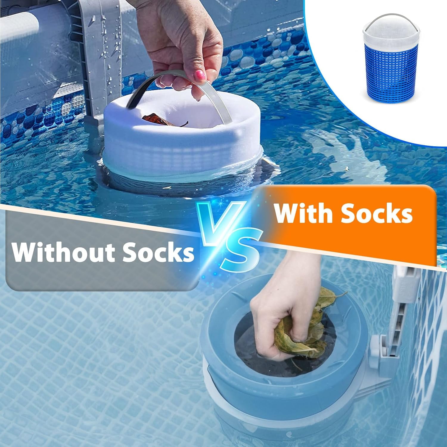 KGC Automatic Above Ground Pool Surface Skimmer 2 Ways Wall Mount for Attach to Inflatable Collars, Tubular & Metal Frame Pool Structures, Skim Debris Pool Maintenance Cleaner