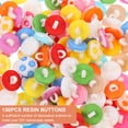 thumbnail image 4 of CIMAXIC 150pcs Football Shape Resin Buttons Apparel Sewing Accessories DIY Crafts Button,0.51"X0.51"X0.39", 4 of 4