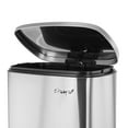 thumbnail image 2 of Elama 50 Liter/13 Gallon Rectangular Stainless Steel Step Trash Bin with Slow Close Mechanism in Matte Silver, 2 of 8