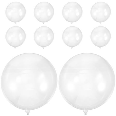 GAXIRE Balloon Decorations 10pcs Transparent Plastic Party Supplies for Birthday Celebration