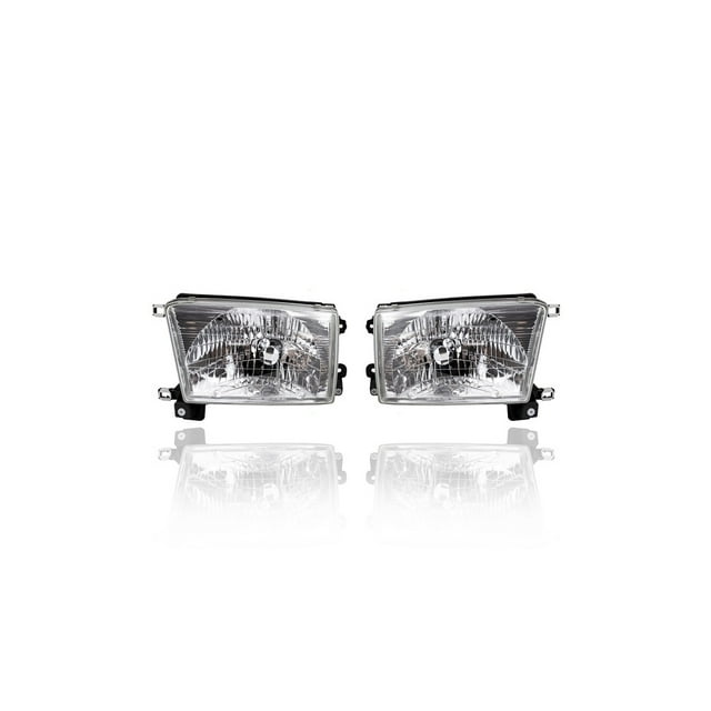 Headlight Assembly - Cooling Direct Compatible/Replacement for '99-02 Toyota 4Runner - Pair, Left Driver + Right Passenger Set - 8111035320, 8115035300