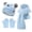 Blue, variant on FZ FANTASTIC ZONE Kids Toddler Winter Beanie Hats Scarfs Touchscreen Gloves Set Pompom Caps Neck Warmer with Fleece Gifts for 5-8 Years Old Baby Girls Boys, Tiedyepurple