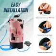thumbnail image 3 of AFISHTOUR Portable Camping Shower, 2.2 Gallons/10L Solar Shower Bag with Foot Pump for Camping, Beach (Pink), 3 of 10