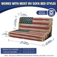 thumbnail image 7 of Chririnla Vintage American Flag RV Sofa Bed Cover Pet Friendly, Suitable for Camper Travel Trailer, RV Jackknife Sofa Couch Covers Suitable for Jackknife Sleeper Sofas, 7 of 7