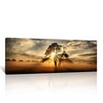 thumbnail image 2 of KREATIVE ARTS - Gallery Wrap Canvas Print - Beautiful Sunset Panoramic Canvas Art Print Nightfall Tree Landscape Canvas Prints Ready to Hang 20''x55'', 2 of 4
