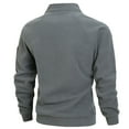 thumbnail image 3 of YLSDY Men's Slim Stand Collar Long Sleeve Pullover Tactical Fleece Warm Jacket Outdoors Sweaters Casual Sweatshirts Gray S, 3 of 8