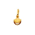 thumbnail image 2 of Ioka-14K Yellow Solid Gold Clam Shell with Fresh Water Cultured Pearl Charm Pendant with 0.8mm Box Chain Necklace - 18", 2 of 4