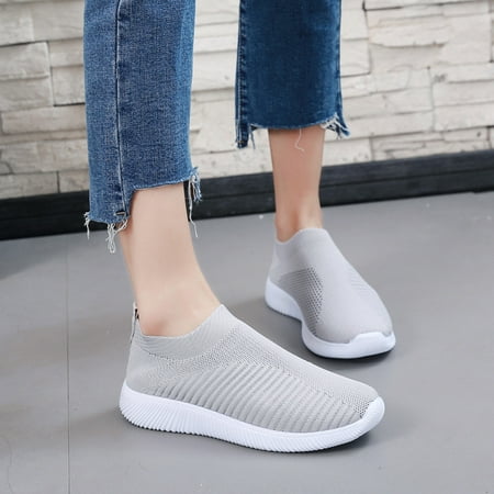 

Tangnade Women Outdoor Mesh Shoes Casual Slip On Comfortable Soles Running Sports Shoes For Women