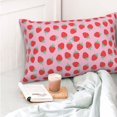 thumbnail image 4 of Fotbe Hand Drawn Strawberry Funda de Almohada Decorativa Estilo Occidental, Lujo en Algodón, Fundas para Almohadas King, Cojín Estampado para Decoración del Hogar-20"x30", 4 of 6