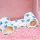 thumbnail image 4 of Lecho del túnel del escondite de cobayas | Refugio acogedor y lavable para pequeños animales en cueva | Casa de peluche blanda con fondo antideslizante | Azul | 20,08"x6,7"x5,9" | para conejos, 4 of 5