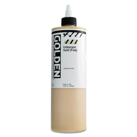 UPC: 0738797857261 | Golden High Flow Acrylics – Iridescent Gold (Fine)  16 oz bottle