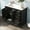 Black, variant on Harper & Bright Designs 36" Bathroom Vanity with Ceramic Sink Combo, Bathroom Cabinet with Ceramic Top and 5 Drawers & 2 Soft Close Doors, White
