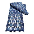 thumbnail image 4 of GUOOL Quilting Cloth for Sewing African Lace Cloth Trendy 15ftx4ft Summer Breathable Lace Embroidery Cloth for Skirts Home Decor Blue, 4 of 8