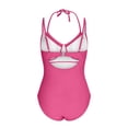 thumbnail image 5 of Maqroz Swimsuits One Piece for Women Mesh Deep V Swimsuit Plunging Neckline Bathing Suit with Sheer Panel Details Trendy Solid Color See Through Swimwear, 5 of 9