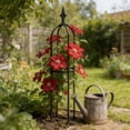 thumbnail image 5 of Orangide Black Flower Trellis for Climbing Vines, Fiberglass Plant Climbing Bracket Outdoor, Adjustable Height Flower Rack for Garden Patio Balcony Courtyard Decor, 5 of 6
