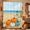 Teal, Terracotta, Cream, Ocean Blue, variant on Coastal Pumpkins Shower Curtain Set - 48" x 72" Washable Bathtub Curtain with 12 Hooks, Fall Vintage Nautical Starfish Beach Waves Waterproof Fabric Stall Shower Curtains for Bathroom/Bathtub Décor