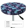 thumbnail image 2 of Uemuo Silhouette Cats Pattern Round Bar Stool Seat Covers Washable Stool Cushion Slipcover Elastic Bar Chair Covers-13 inch, 2 of 7