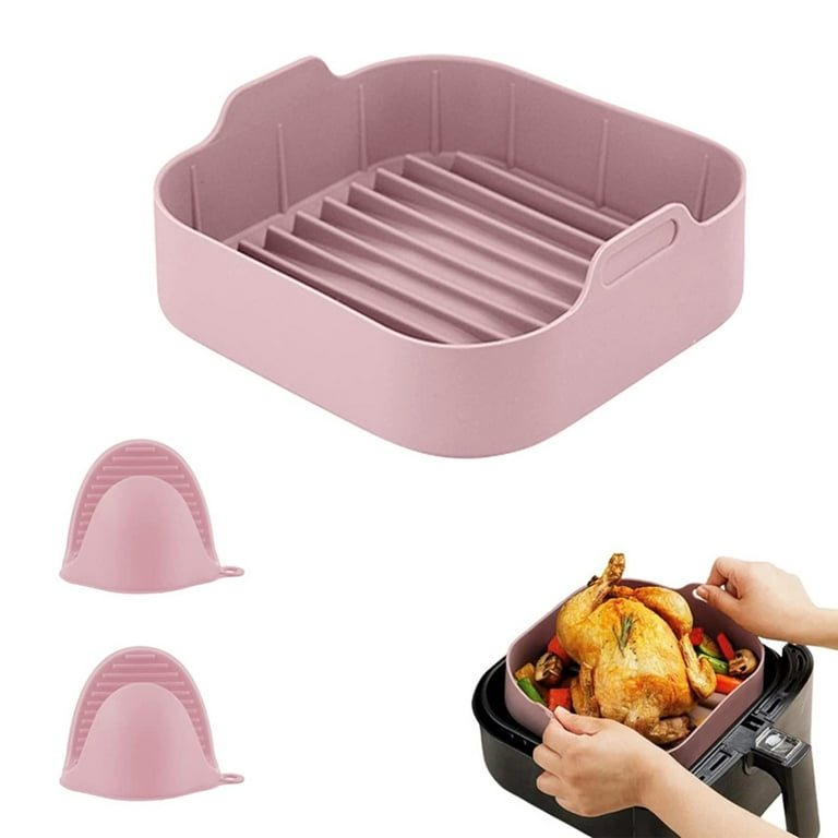Silicone Air Fryer Liner Round Airfryer Oven Baking Trays for Pizza Chicken  Baking Mat Reusable Air Fryer Basket Pizza Grill Pan