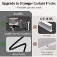 thumbnail image 2 of Curtain rail ceiling installation, curved curtain rod, sliding curtain rail, room partition, shower curtain rod, wall partition,, 2 of 6