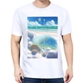 thumbnail image 3 of Oversize Blouse For WomenPainting Beach Shells Loose Fit Summer Casual Tees -XL, 3 of 5