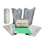 Nutrient Agar Kit, Includes 20 Sterile Petri Dishes with Lids & 20 Sterile Cotton Swabs