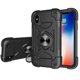 thumbnail image 2 of Adecuado para la carcasa del teléfono móvil Iphone X / xs / 5.8, carcasa de soporte giratorio de color de contraste, cubierta protectora con todo incluido de doble anillo (negro) Feliz Sencillez, 2 of 2