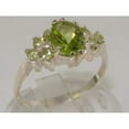 thumbnail image 5 of LBG 925 Sterling Silver Natural Peridot Womens Cluster Ring - Size 5.75, 5 of 5