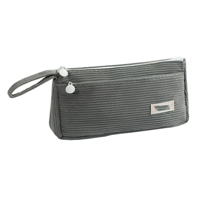 EGNMCR Organisateurs de Placard et Rangement, Organisation et Rangement, Bacs de Rangement, Conteneurs de Rangement Corduroy Pencil Case Double Couche Pen Case Simple Corduroy Pen