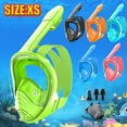 thumbnail image 2 of Kids Full Face Snorkel Mask Diving Mask With Detachable Camera Mount Wide View Anti-Fog Anti-Leak Snorkeling Swimming for Child, 2 of 10
