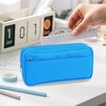 thumbnail image 4 of Leodye 1PCS Large Capacity Oxford Fabric Pencil Case Waterproof Wear Resistant Stationery Pouch for office Travel Daily Supplies Storage -8.66x3.94x1.97 in, 4 of 6