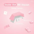 thumbnail image 3 of 117 Key  Custom PBT Keycap Set Double Shot OEM Profile for 61/68/87/98/100/104Key and Full Size Mechanical Keyboard DIY(Pink Square), 3 of 7