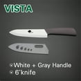 thumbnail image 4 of Ceramic Knife Set of Kitchen 6-inch Chef Knife + 3-inch Paring Knifewith Sheath Soft-Grip Handle Vegetable Fruit Slicing Rustproof, 4 of 6