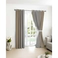 thumbnail image 4 of Fsddascl Beige Gray Ombre Blackout Curtains for Bedroom/Living Room, Thermal Insulated Kitchen Curtains, Modern Gradient Abstract Art Grommet Darkening Window Treatment Drapes 42"x63"x2, 4 of 8