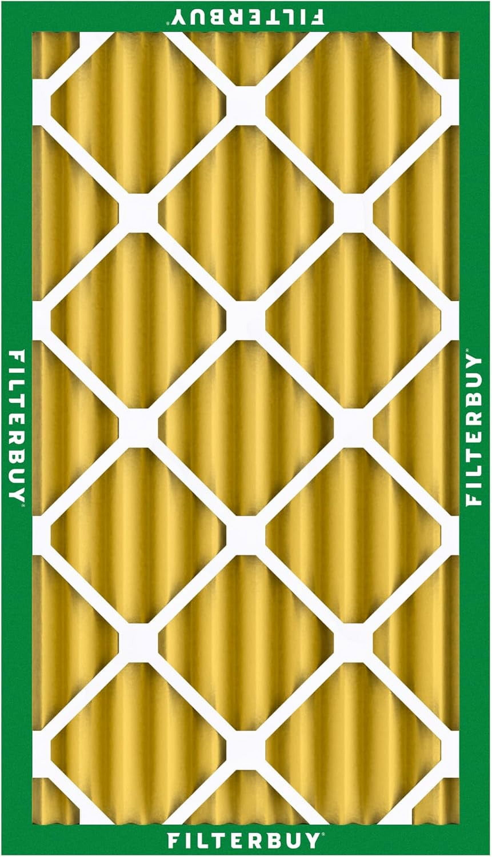 Filterbuy 16x25x4 Air Filter MERV 11 Allergy Defense, Pleated HVAC AC Furnace Filter Replacement, 6-Pack