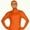 cloth & Beard & Eyebrows 5, variant on Orange Bodysuit Women's & Man Seamless Full Body Catsuit Stretchy Dance Bodysuit With Eyebrows Beard Sets, Stage Performance, Slim Fit Spandex Unitard Halloween Outfits