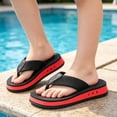 thumbnail image 4 of lnmuld Kids Platform Flip Flops Unisex Lightweight Non Sandals for Boys Girls Beach Pool Shower Size:11, 4 of 9