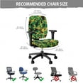 thumbnail image 5 of SCRAWLGOD Jamaican Flag Splash 4 Pieces Anti-Dust Computer Chair Slipcover with Armrest Protector Stretch Rotating Chair Covers Easy to Remove Washable Desk Chair Cover, 5 of 7