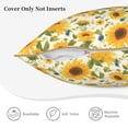 thumbnail image 5 of Xecao Beautiful Countryside Sunflower Print Soft Velvet Decorative Throw Pillow Covers, Square Cushion Cases for Bed, Sofa, Living Room, Car, and Indoor Outdoor Use-20"x20", 5 of 8