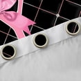 thumbnail image 4 of Manfei Kawaii Bowknot Letter Y Curtains Pack of 2 (42x84 Each), Glitter Diamond Curtains Blackout, Black Pink Cartoon Bedroom Curtains, Living Room Curtains Decor, 4 of 6