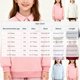 thumbnail image 3 of Sudaderas sin capucha Ropa para niños Camisas de colores sólidos para niños y niñas Sudaderas con solapa Sudaderas con hombros al descubierto Tops de primavera para niños Camiseta de algodón para niña, 3 of 9