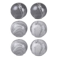 CC Home Furnishings Marbleized Swirl Ceramic Orbs - 4" - Gray - Set of 6