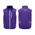 thumbnail image 2 of Men's Stand Collar Air Conditioning Jacket Nylon Spandex Sleeveless Vest Breathable Quick Dry Lightweight for Hiking Fishing Travel Workout Outdoor | Zenithor,Purple XL, 2 of 9