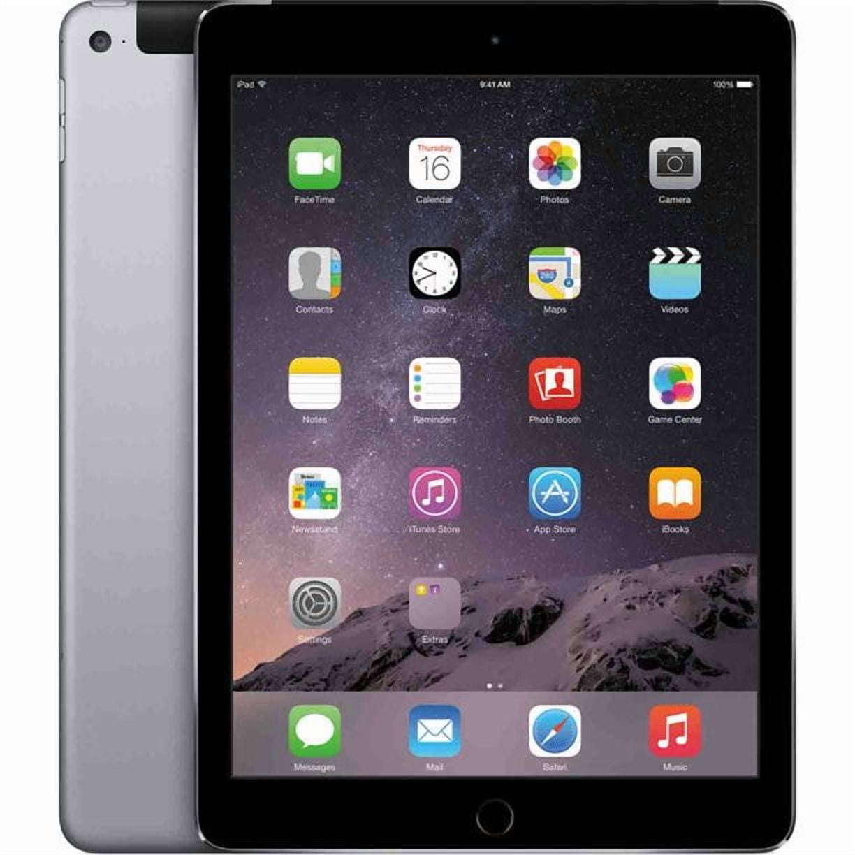 美品★BT88%★iPad Air A1475 Wi-Fi + Cellular Apple iPad Air A1475 Tablet (WiFi + Cellular Unlocked) 16GB, Space