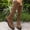 Brown, variant on Yeahitch Polka Dot Print Women Boots Knee High Low Heel Women's Boots Round Toe Chunky Heel Warm Comfortable Tall Boots