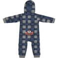 thumbnail image 3 of Infant Colosseum  Navy Auburn Tigers Full-Zip Plaid Hoodie Long Sleeve Jumper, 3 of 3