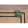 thumbnail image 3 of Scallop Pattern Jute Bohemian Area Rug (3x5 Feet, Black), SJR-YR-1, 3 of 8