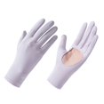 thumbnail image 1 of Guantes de protección solar Apalfuy para mujer verano exteriores transpirables antideslizantes hilo crudo con fugas en los dedos, 1 of 3