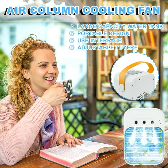 Mini enfriador de aire escritorio USB pequeño aire acondicionado hogar dormitorio ventilador Wmkox8yii FSASFJB2244