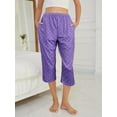thumbnail image 2 of 3 Pack Womens Ultra-Soft Capri Pajama Pants Elastic Waistband Sleepwear Bottoms Sleep Pants Plus Size 2XL, 2 of 5